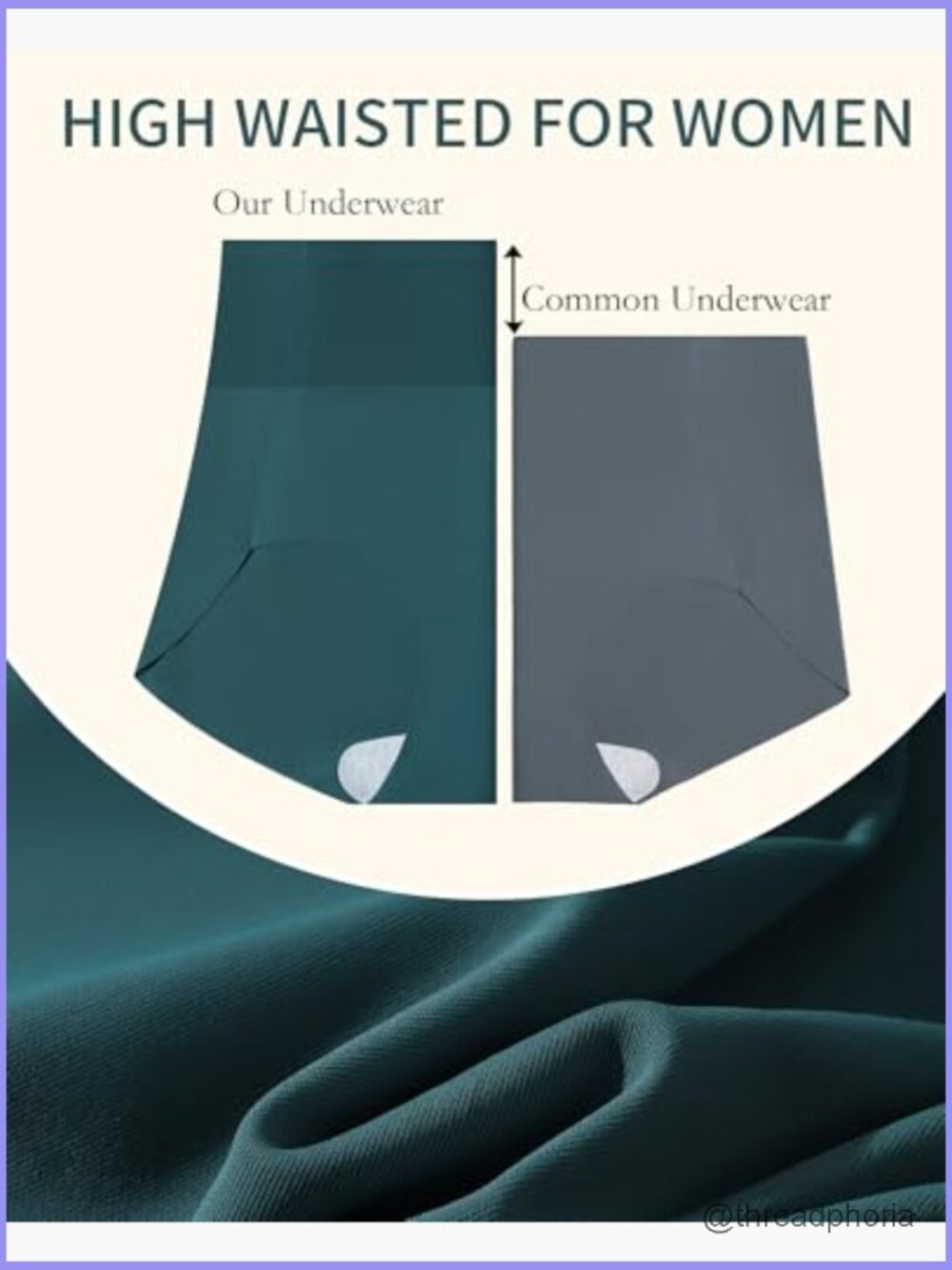 High Waisted Tummy Control Underwear Ice Silk Full Coverage Briefs Shapewear - Picture 5 of 7
